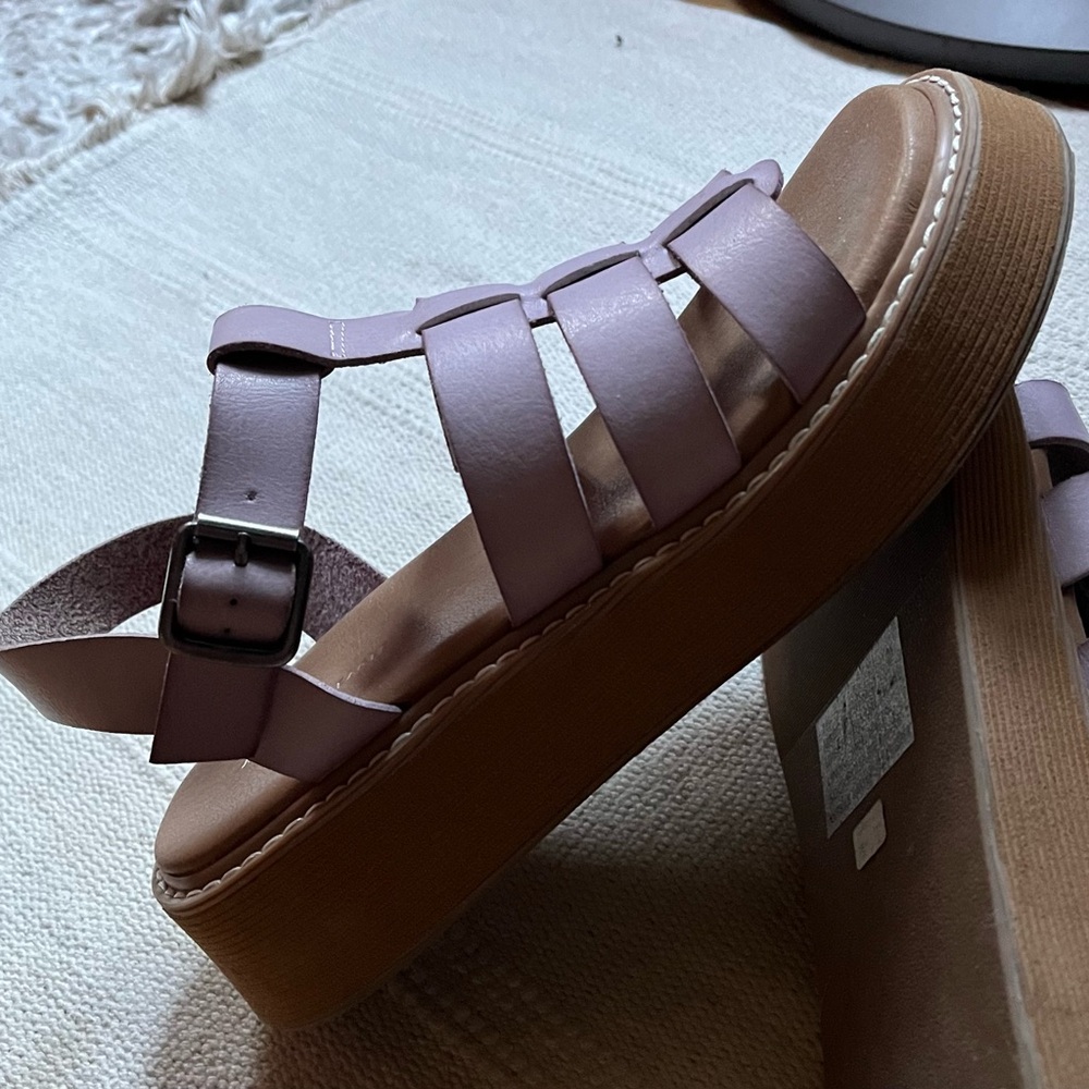 Anthropologie Platform Sandals in Lavender